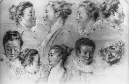 Studi di teste delle donne Studi di teste delle donne