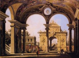 Capriccio di un Rinascimento Arco Trionfale visto dal Portico di Capriccio di un Rinascimento Arco Trionfale visto dal Portico di