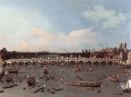 Westminster Bridge da nord per il giorno di sindaco Westminster Bridge da nord per il giorno di sindaco