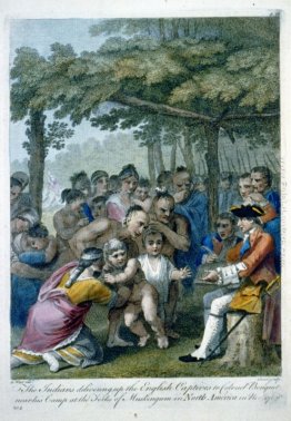 Gli indiani Consegnare l'inglese prigionieri al colonnello Bouqu Gli indiani Consegnare l'inglese prigionieri al colonnello Bouqu