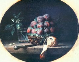 Natura morta con Prugne e un limone Natura morta con Prugne e un limone
