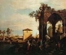 Capriccio con rovine e Porta Portello a Padova Capriccio con rovine e Porta Portello a Padova