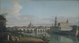 Veduta di Dresda dalla riva destra dell'Elba con Augusto Ponte Veduta di Dresda dalla riva destra dell'Elba con Augusto Ponte