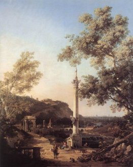 Capriccio: Paesaggio fluviale con una colonna Capriccio: Paesaggio fluviale con una colonna
