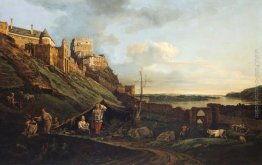 Le rovine di Tebe sul fiume marzo Le rovine di Tebe sul fiume marzo