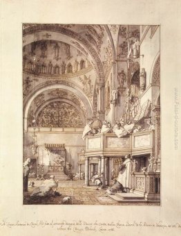 San Marco: il Crossing e transetto nord, con musicisti di canto San Marco: il Crossing e transetto nord, con musicisti di canto