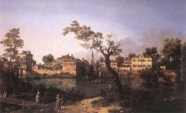 Vista di un fiume, forse a Padova Vista di un fiume, forse a Padova
