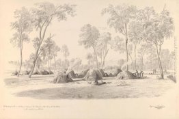 Accampamenti invernali in wurlies delle divisioni delle tribù da Accampamenti invernali in wurlies delle divisioni delle tribù da