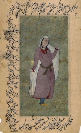 Giovane donna in un involucro bianco Giovane donna in un involucro bianco