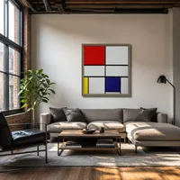 Composizione C (No.III) con rosso, giallo e blu — Loft moderno