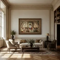 La Scuola di Atene — Interno di museo