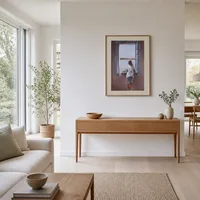 Figura in una finestra — Casa scandinava