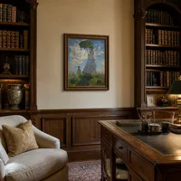The Promenade, donna con l'ombrello — Villa italiana