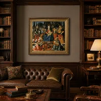 Madonna col Bambino in trono con quattro angeli, gli arcangeli M — Biblioteca classica