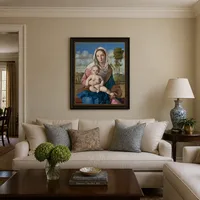 Madonna col Bambino in un paesaggio — Villa italiana