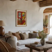Grande interno rosso — Casa mediterranea