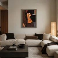 Jeanne Hébuterne con cappello e collana — Residenza contemporanea