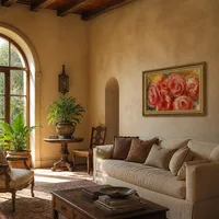 Rose rosse — Villa italiana