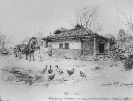 Schizzi della guerra russo-turca. Casa bulgara. Schizzi della guerra russo-turca. Casa bulgara.