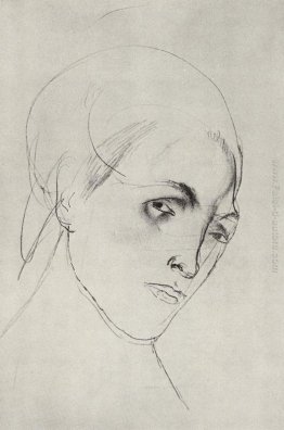 Schizzo di una testa di donna per l'immagine Madre Schizzo di una testa di donna per l'immagine Madre