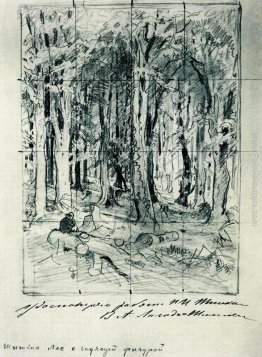 Foresta con una figura seduta Foresta con una figura seduta