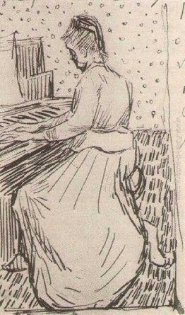 Marguerite Gachet al pianoforte Marguerite Gachet al pianoforte