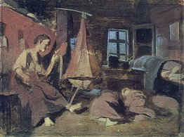 Notte nella capanna. Bozzetto per 'Sleeping Children' Notte nella capanna. Bozzetto per 'Sleeping Children'