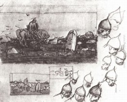 Schizzi per la pittura su "A cavalieri al bivio" Schizzi per la pittura su "A cavalieri al bivio"