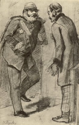 Generale, richiedendo cavalli. Disegnare per il dipinto 'La scen Generale, richiedendo cavalli. Disegnare per il dipinto 'La scen