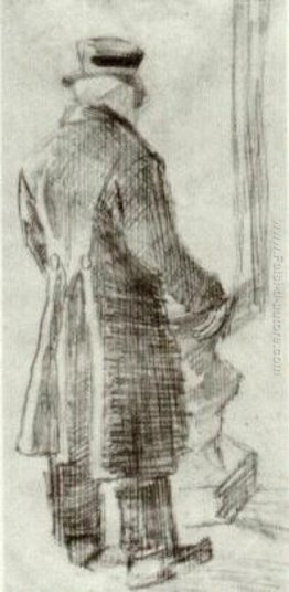L'uomo orfano con Cappello a cilindro, in piedi vicino al fornel L'uomo orfano con Cappello a cilindro, in piedi vicino al fornel
