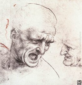 Studi per le teste di due soldati in 'La Battaglia di Anghiari' Studi per le teste di due soldati in 'La Battaglia di Anghiari'