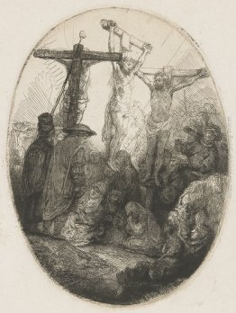 Cristo crocifisso tra i due ladroni un piatto ovale Cristo crocifisso tra i due ladroni un piatto ovale