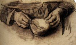 Lap con le mani e una ciotola Lap con le mani e una ciotola
