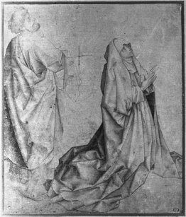 La Vergine inginocchiata e pregare dietro San Pietro La Vergine inginocchiata e pregare dietro San Pietro