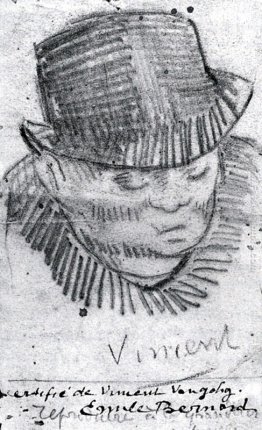Testa di uomo con cappello Testa di uomo con cappello