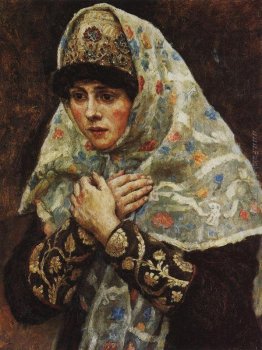 Giovane donna con le braccia piegate (Studio su "Boyarynya Moroz Giovane donna con le braccia piegate (Studio su "Boyarynya Moroz