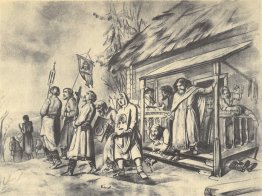 Processione di Pasqua. Disegnare per la pittura Processione di Pasqua. Disegnare per la pittura