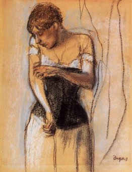 Donna di toccare il braccio Donna di toccare il braccio