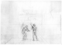 Disegno prospettico per i giocatori di baseball che praticano Disegno prospettico per i giocatori di baseball che praticano