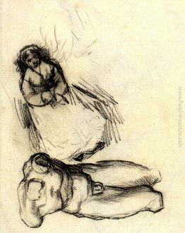 Torso maschile e Studio per Ritratto di donna con fiori Torso maschile e Studio per Ritratto di donna con fiori