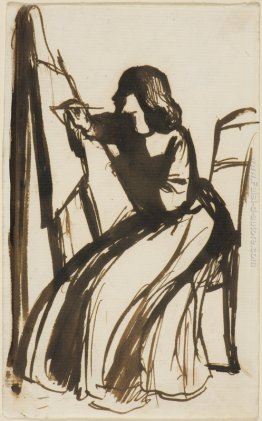 Elizabeth Siddal Seduto a un cavalletto Elizabeth Siddal Seduto a un cavalletto