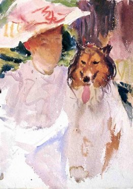 Donna con Collie Donna con Collie