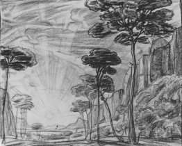 Paesaggio con alberi ad alto fusto Paesaggio con alberi ad alto fusto