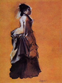 Giovane donna in strada vestito Giovane donna in strada vestito