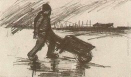 Contadino, Camminando con una carriola Contadino, Camminando con una carriola