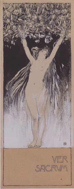 Allegoria di Ver Sacrum, schizzo di illustrazione per Ver Sacrum Allegoria di Ver Sacrum, schizzo di illustrazione per Ver Sacrum