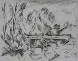 Abramtsevo. Il ponte. Disegno per il dipinto 'Ponte a Abramtsevo Abramtsevo. Il ponte. Disegno per il dipinto 'Ponte a Abramtsevo