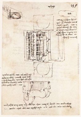 Pagina Manoscritto sul monumento Sforza Pagina Manoscritto sul monumento Sforza