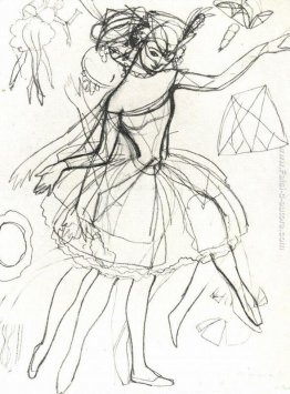 Schizzi Costume di Columbine per Anna Pavlova Schizzi Costume di Columbine per Anna Pavlova