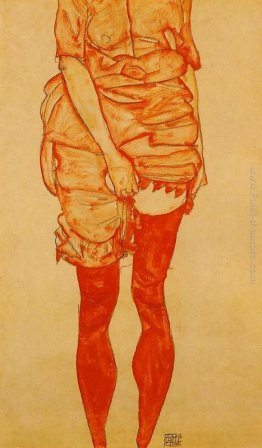 In piedi Donna in rosso In piedi Donna in rosso